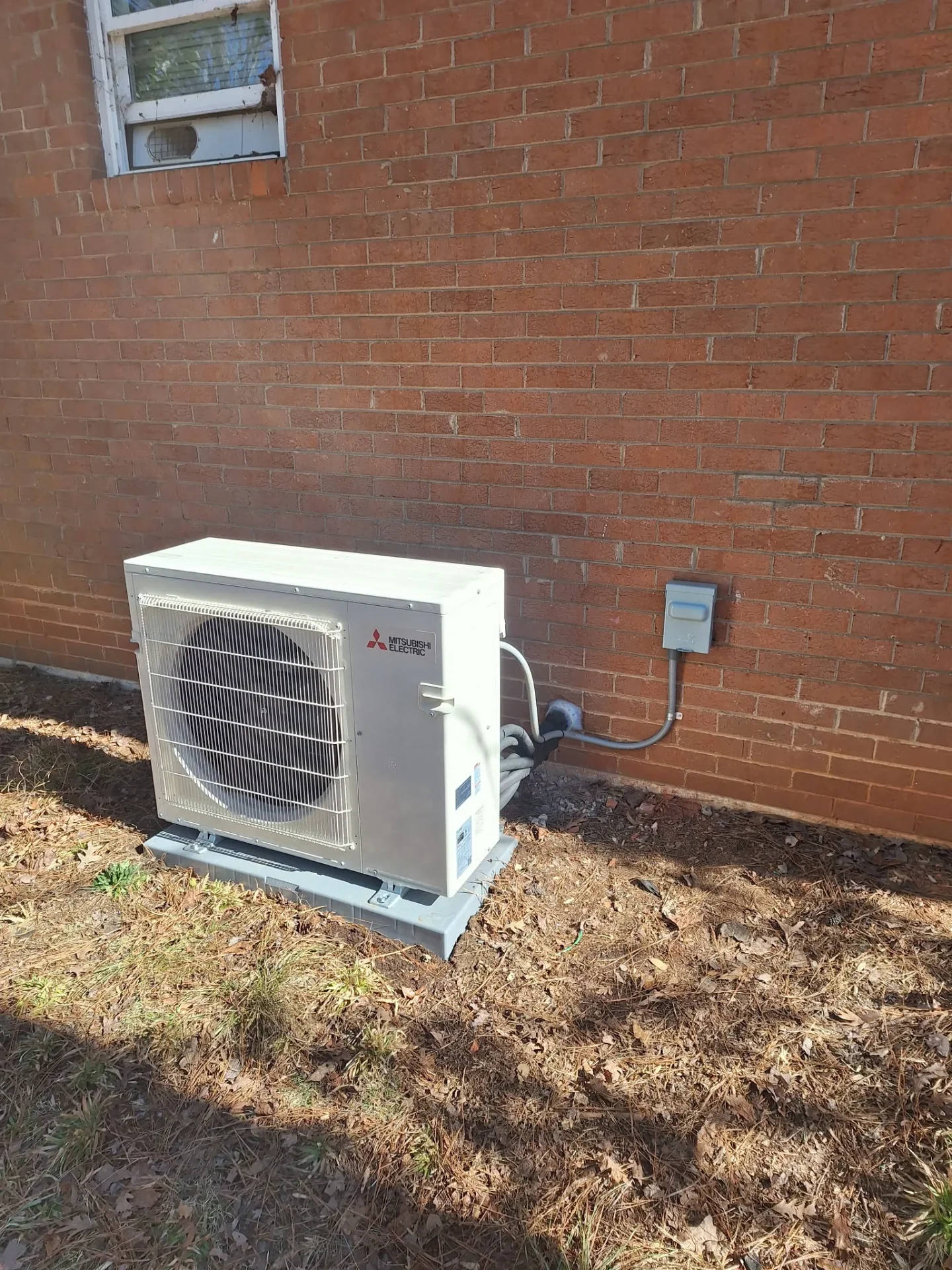 New Mitsubishi Electric outdoor unit installed by Dependable HVAC in Badin
