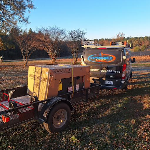 Dependable HVAC service van with professional equipment